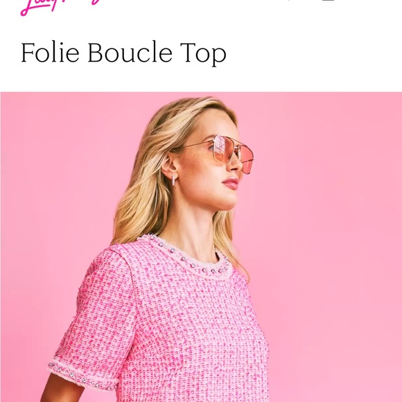 Lilly Pulitzer Folie Boucle Top NWT - Picture 2 of 7